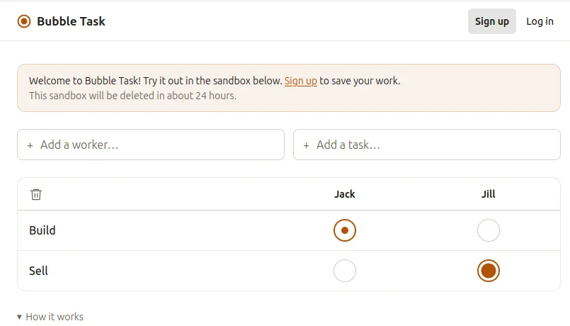 bubble task screenshot